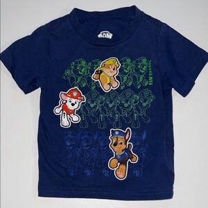Paw Patrol Dark Blue Kids Tee with Character Prints